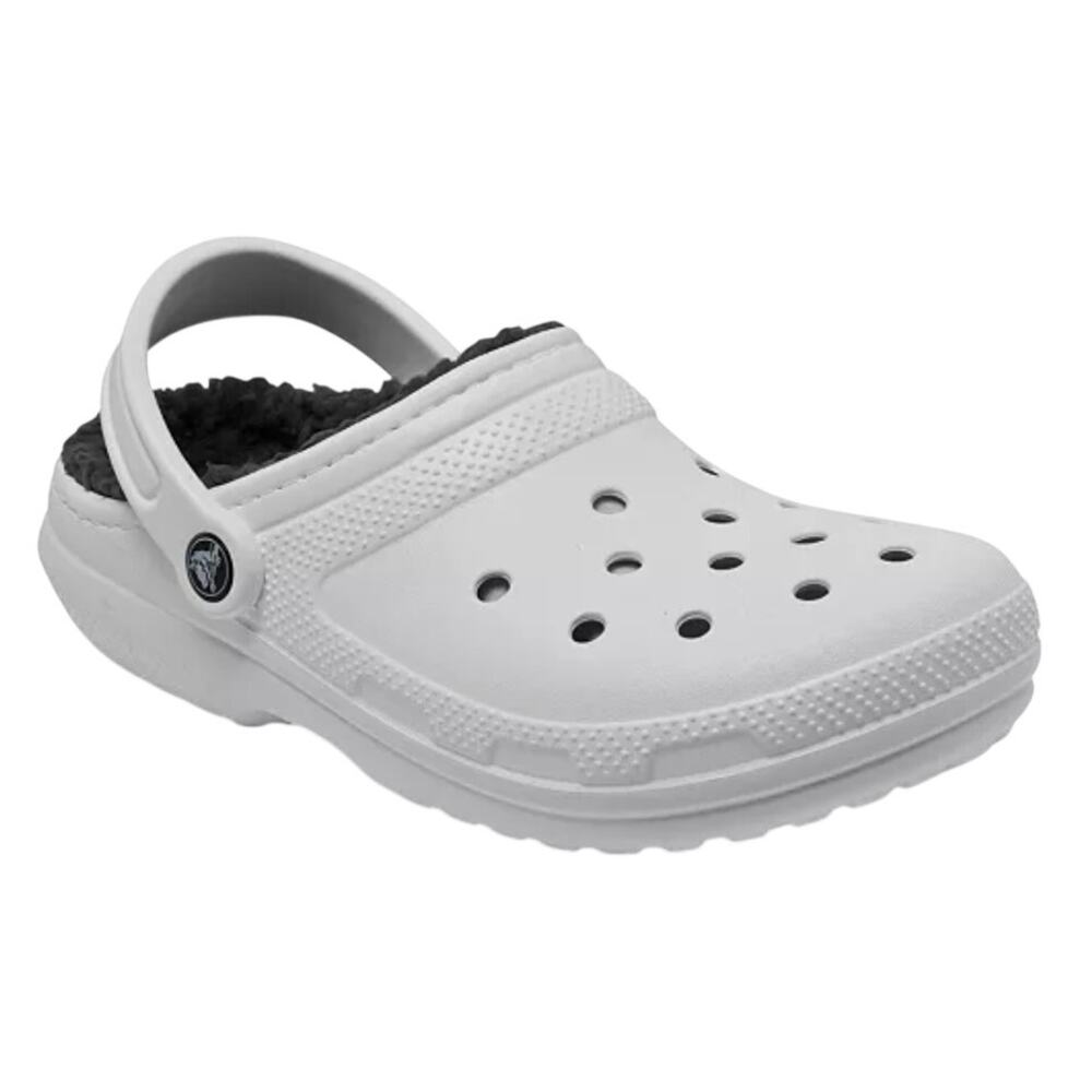 Crocs Men's and Women's Classic Lined Clogs in White, Size M6/W8